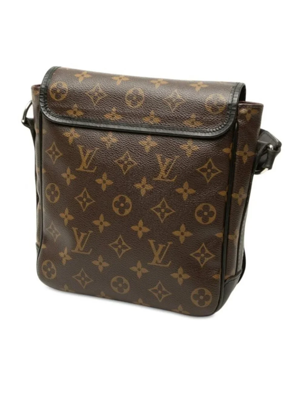 Louis Vuitton Monogram Macassar Bath PM Crossbody Shoulder Bag Brown Black